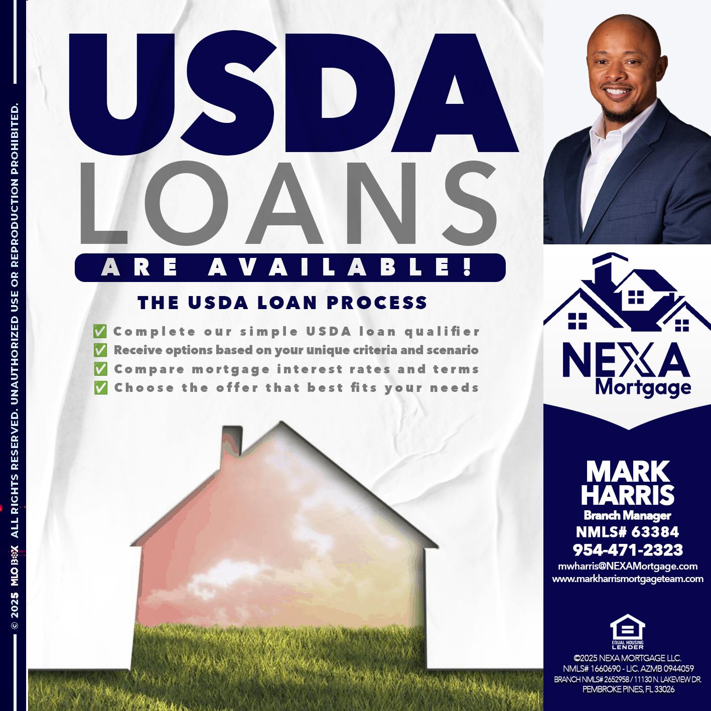 USDA LOANS - Mark Harris -Loan Officer