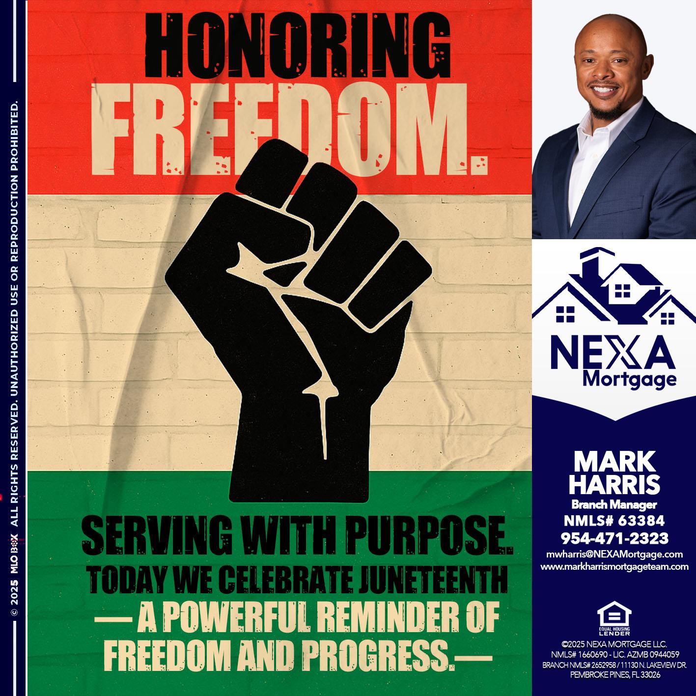 HONORING FREEDOM - Mark Harris -Loan Officer