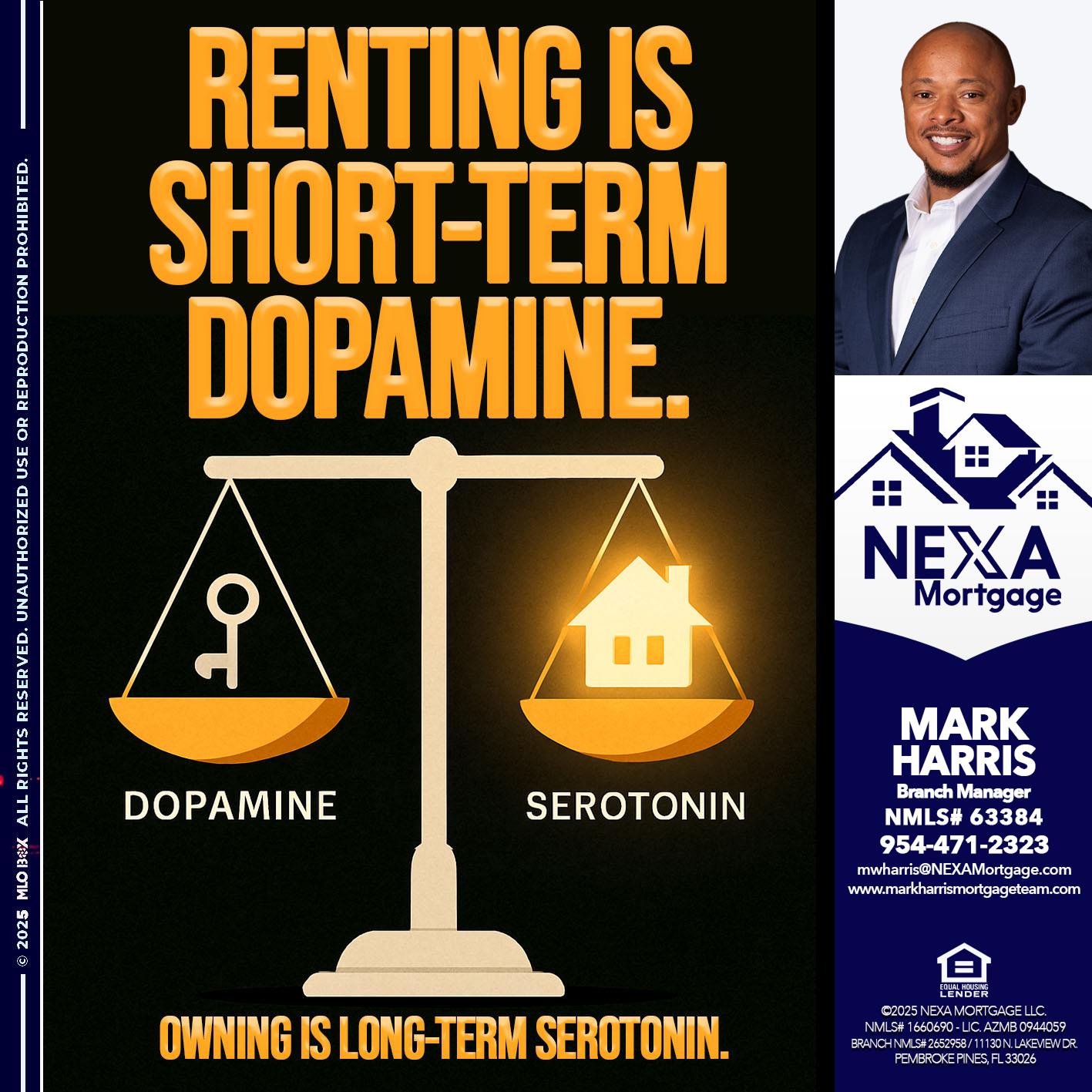 RENTING IS SHORT TERM - Mark Harris -Loan Officer