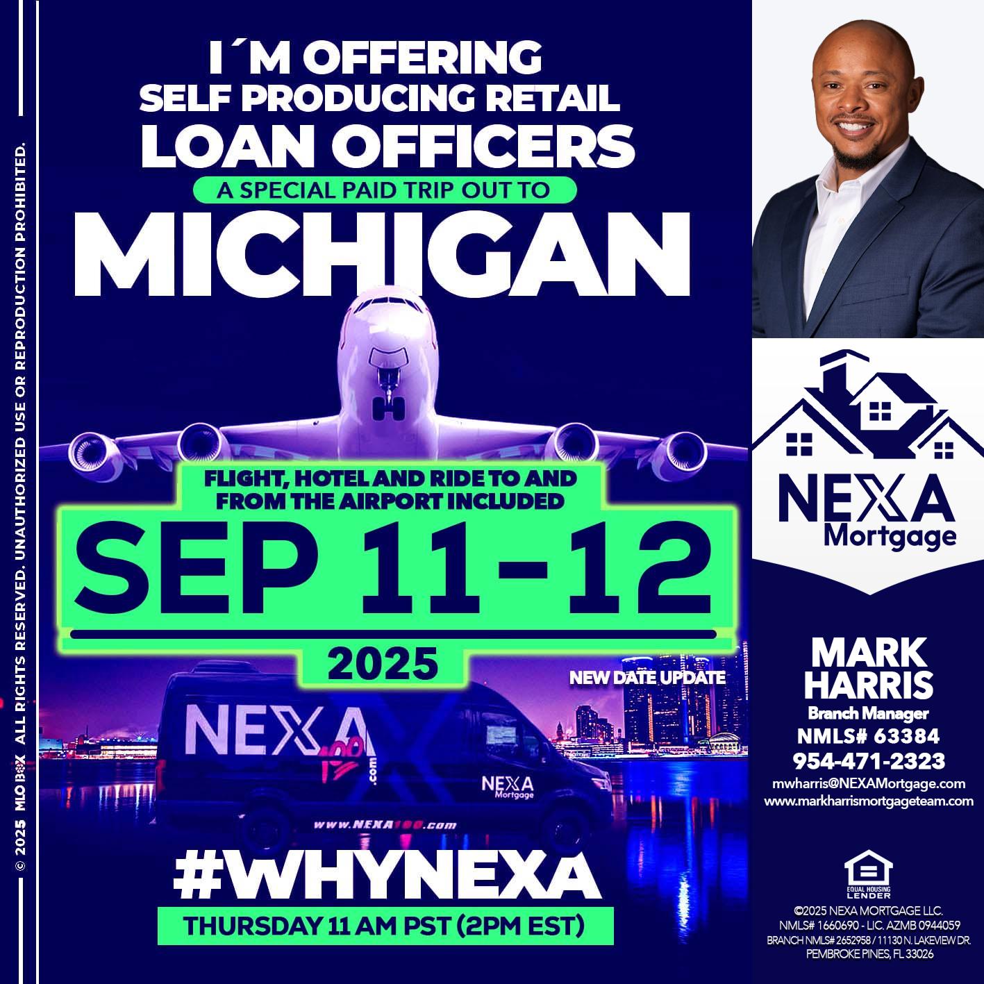 michigan sep 11-12 - Mark Harris -Loan Officer