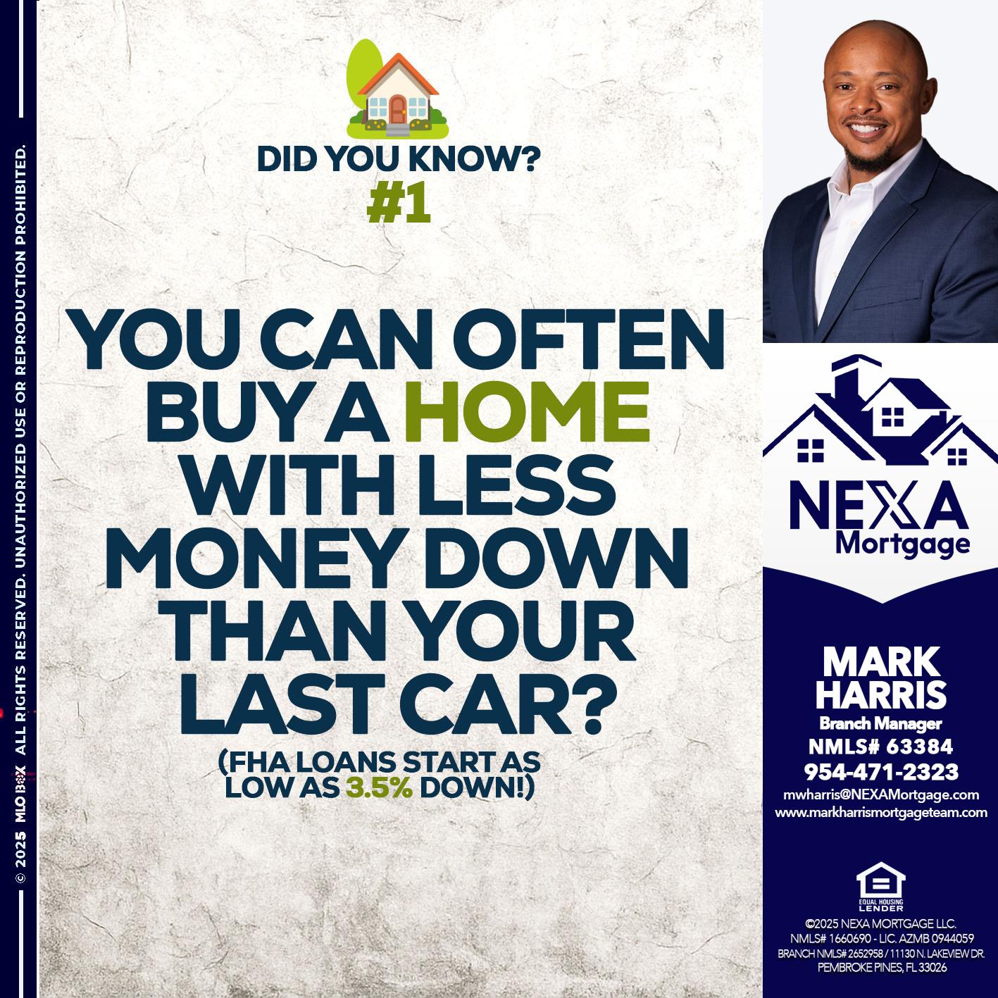 DID YOU KNOW #1 - Mark Harris -Loan Officer