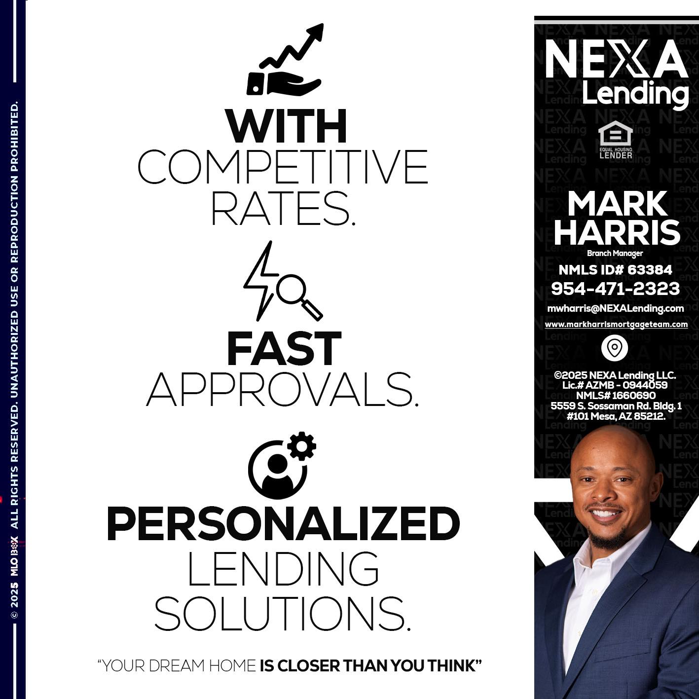 WITH COMPETITIVES RATES - Mark Harris -Loan Officer