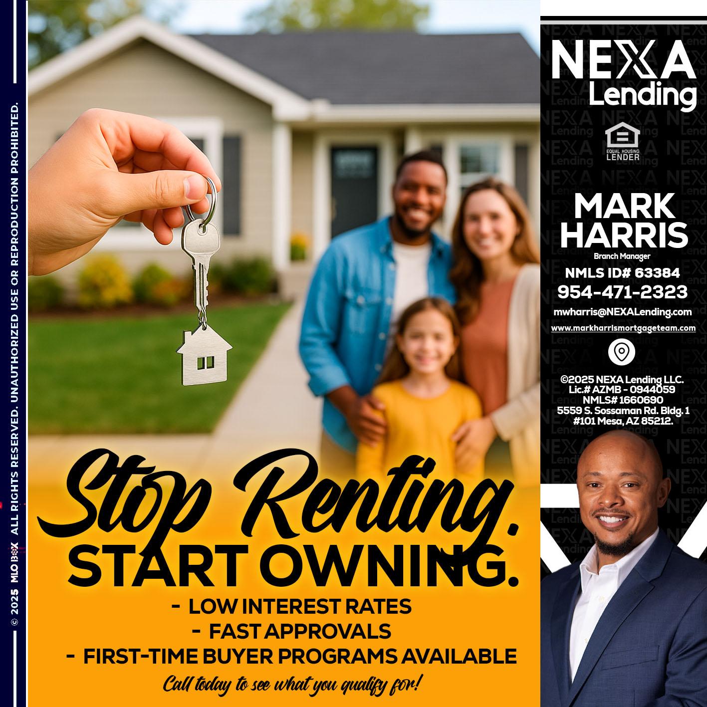 STOP RENTING - Mark Harris -Loan Officer