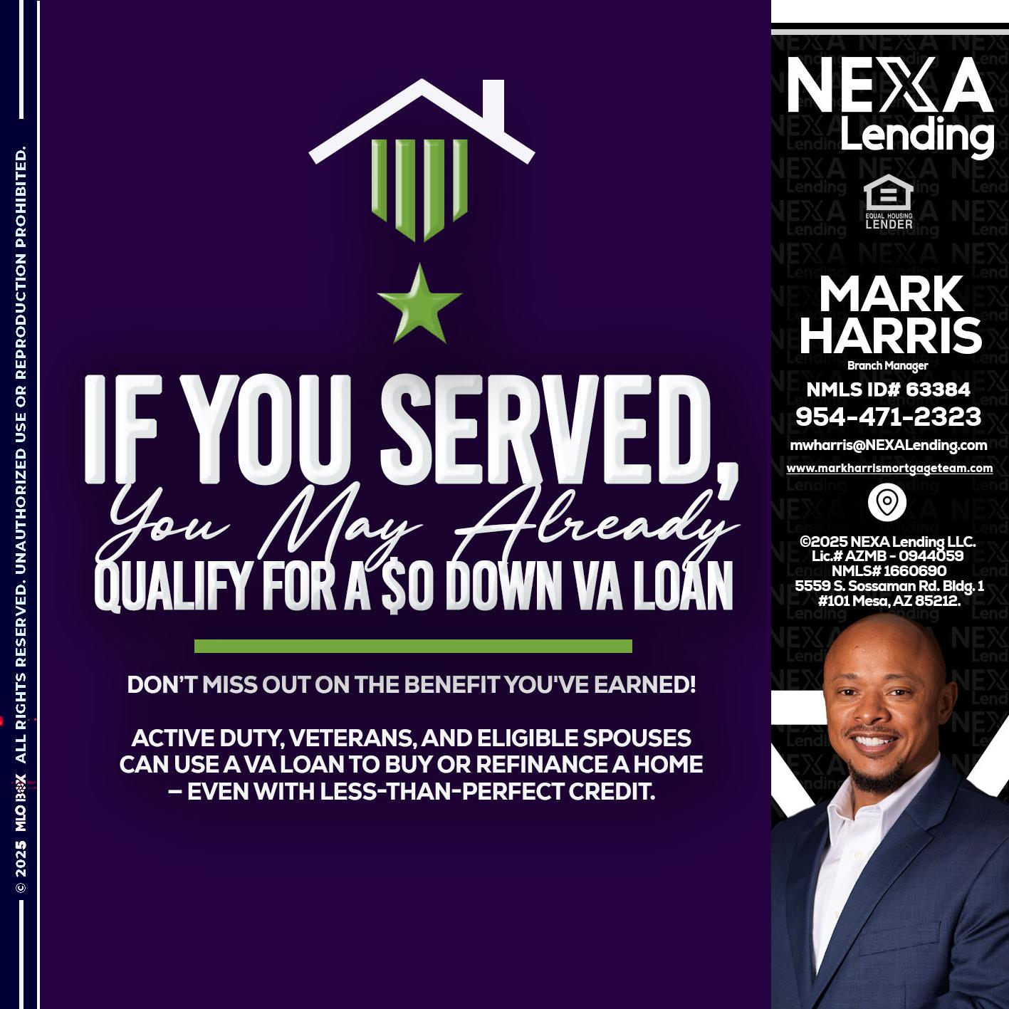 IF YOU SERVED - Mark Harris -Loan Officer