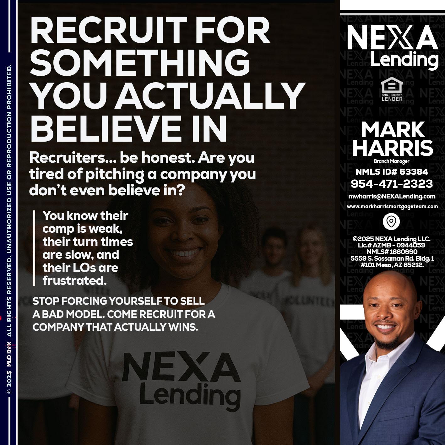 RECRUITING - Mark Harris -Loan Officer