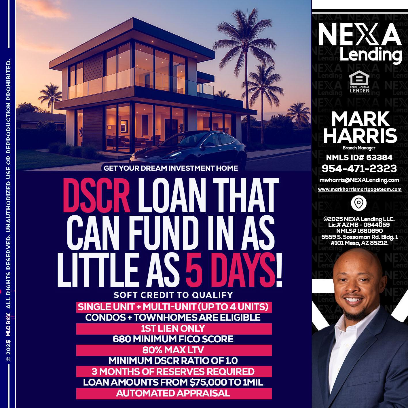 DSCR - Mark Harris -Loan Officer