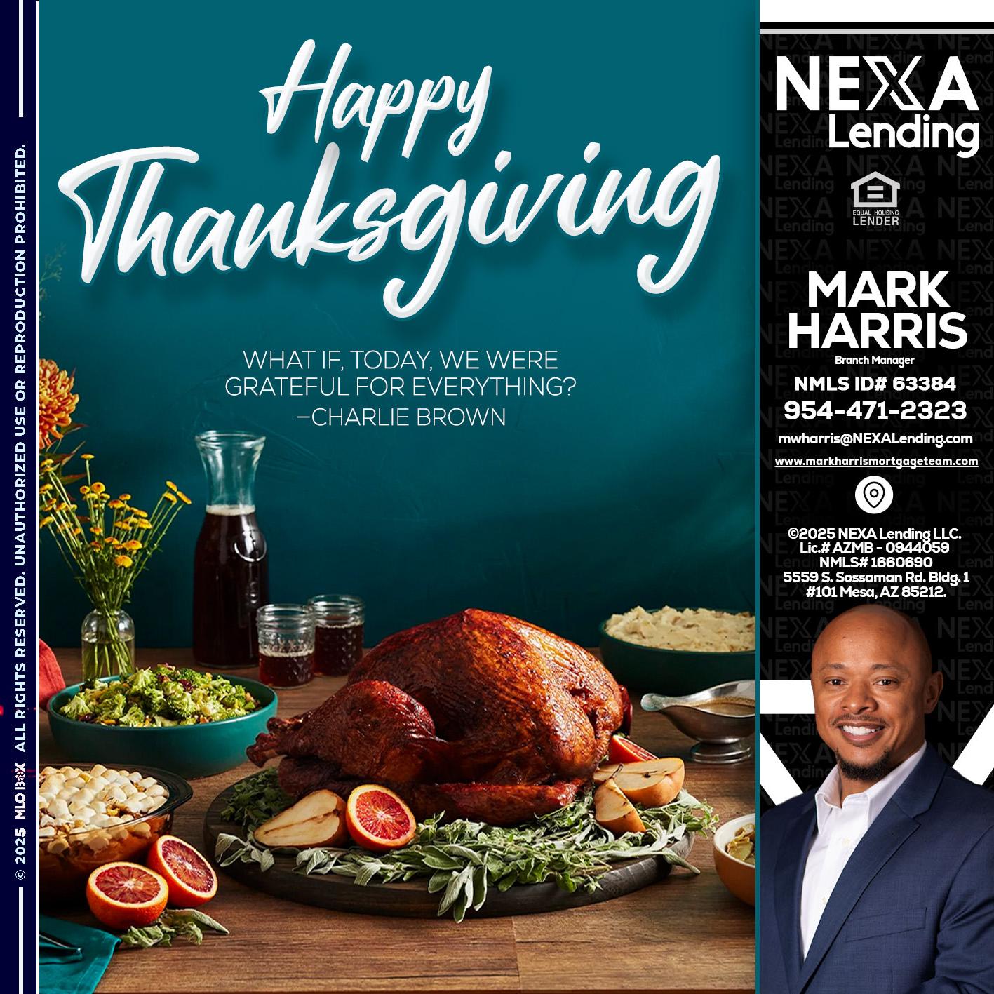 happy Thanksgiving - Mark Harris -Loan Officer