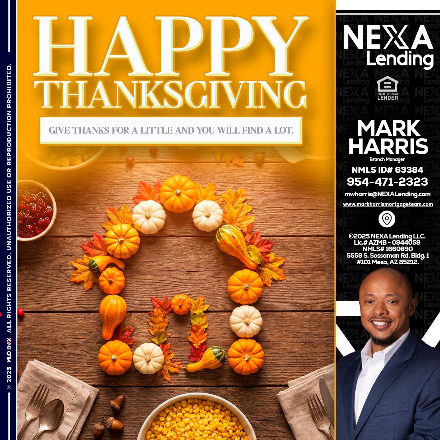 HAPPY THANKSGIVING - Mark Harris -Loan Officer