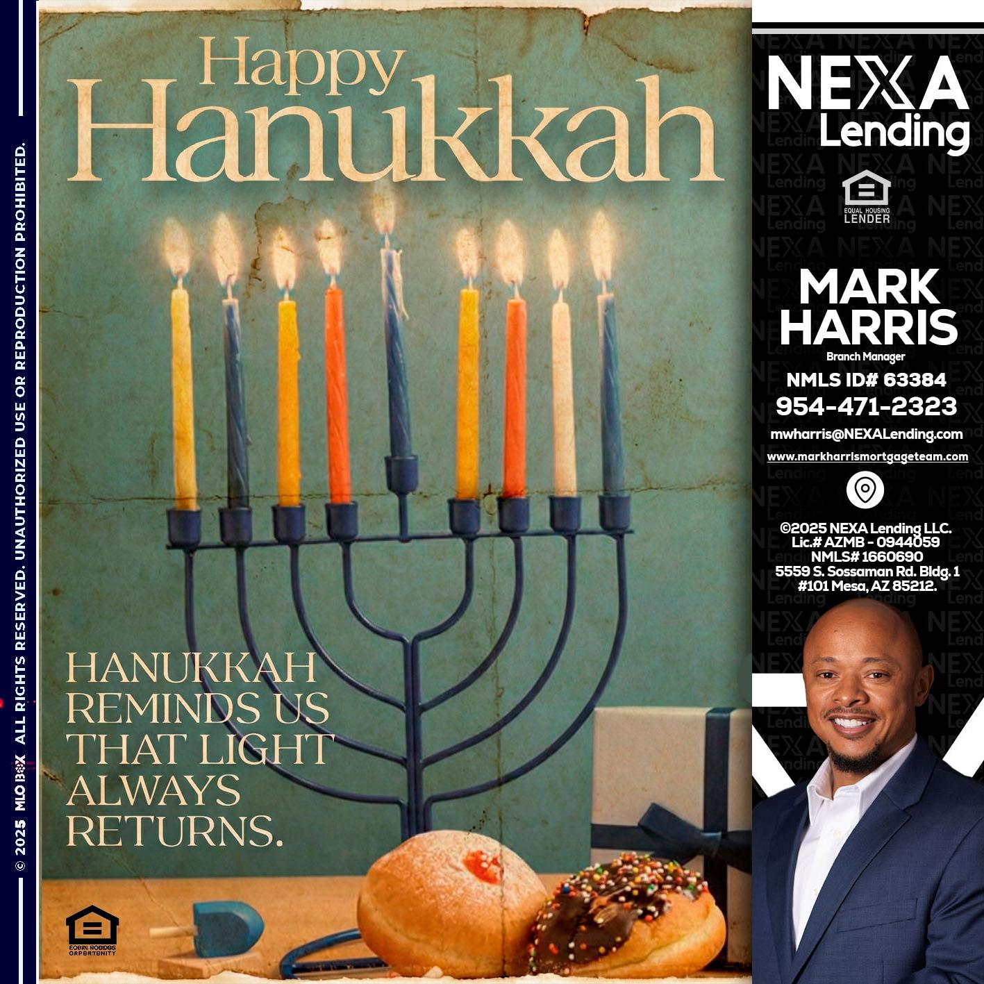 HAPPY HANUKKAH - Mark Harris -Loan Officer