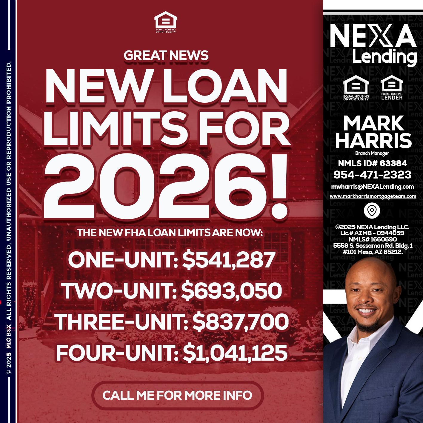 loan limits - Mark Harris -Loan Officer