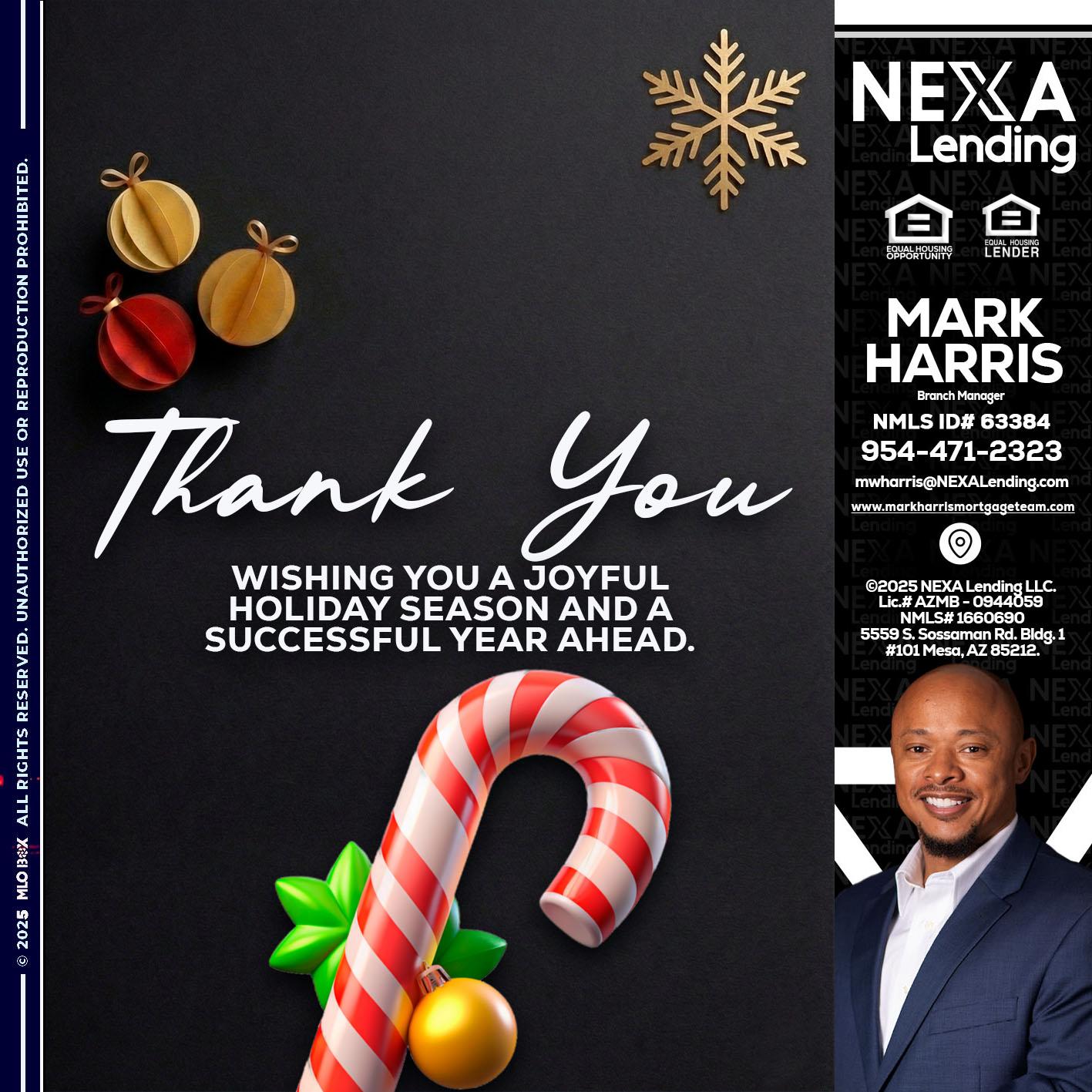 THANK YOU - Mark Harris -Loan Officer