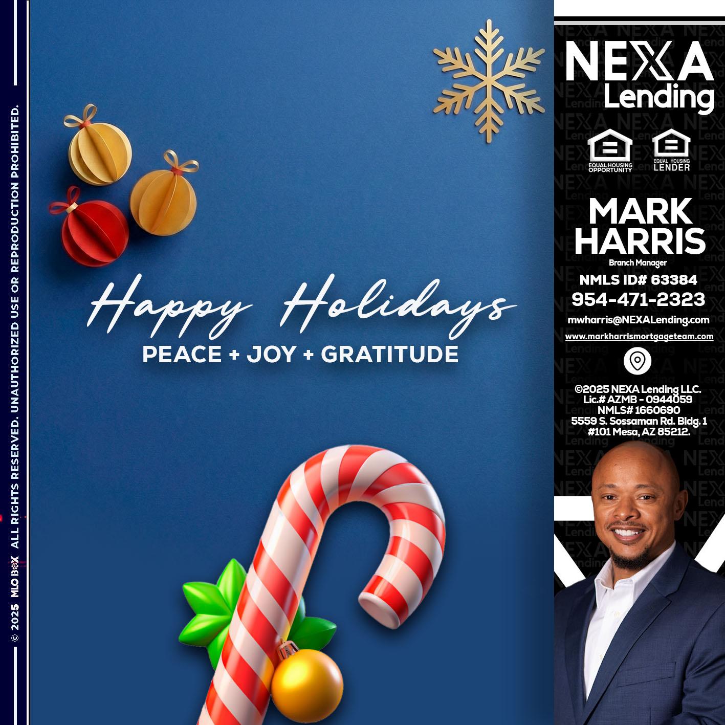 HAPPY HOLIDAYS - Mark Harris -Loan Officer