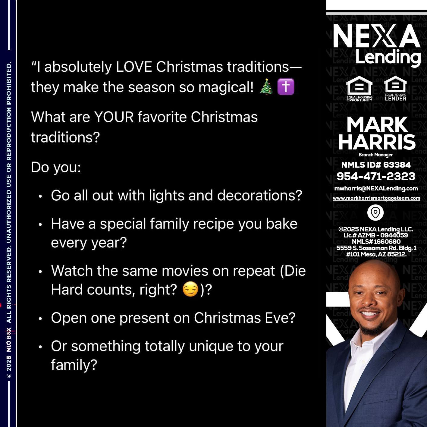 I love christmas - Mark Harris -Loan Officer