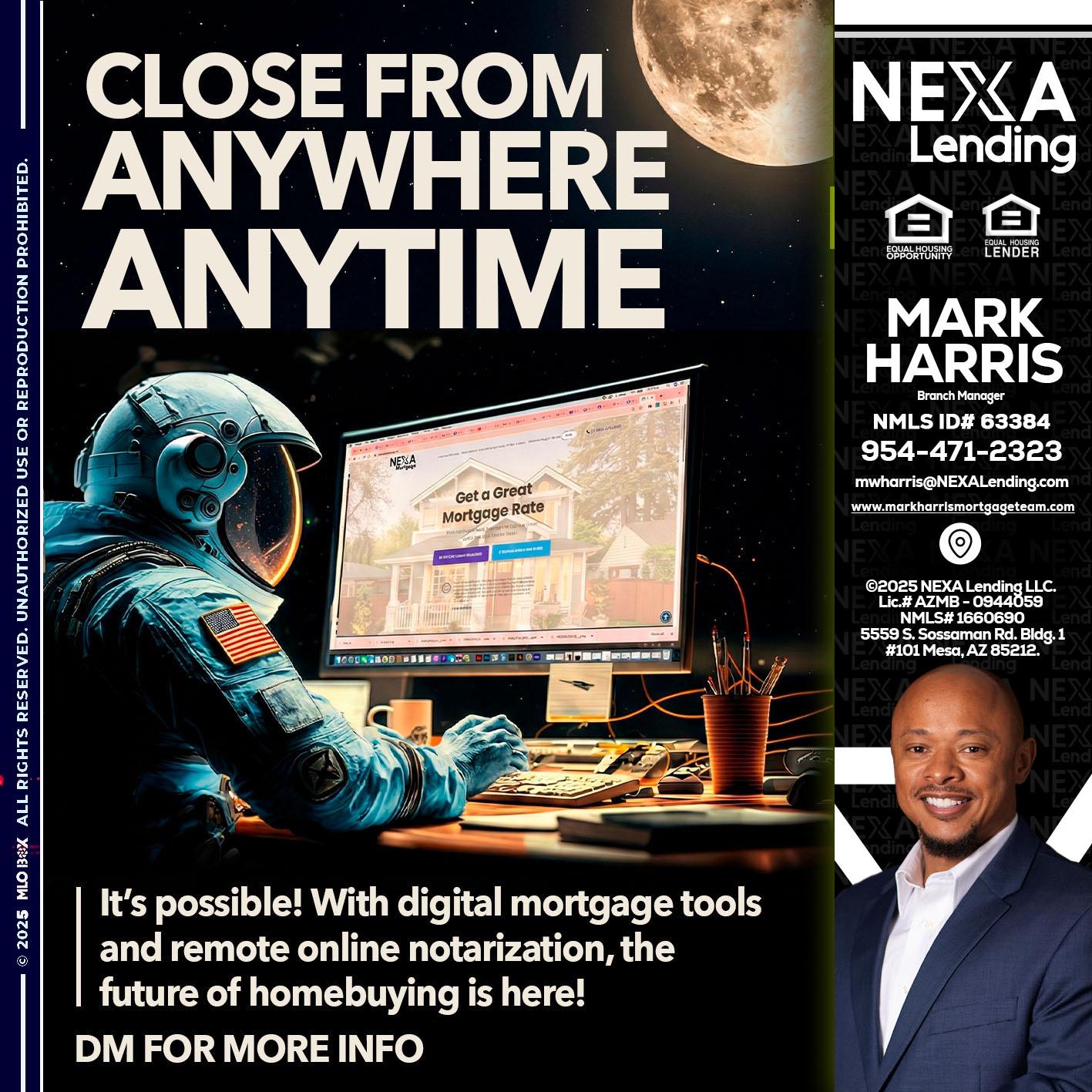 close from - Mark Harris -Loan Officer
