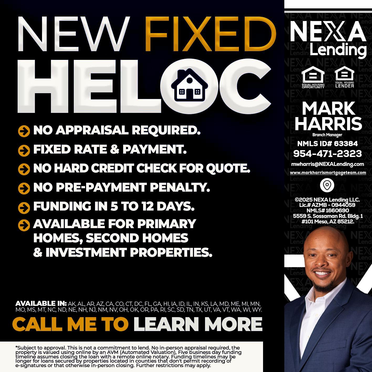 HELOC - Mark Harris -Loan Officer