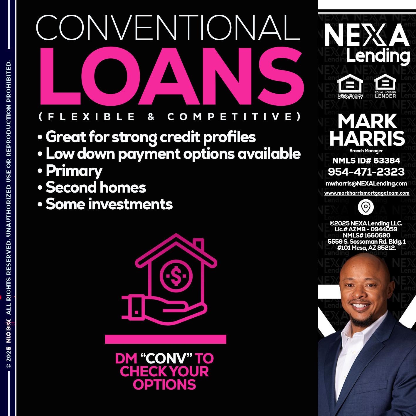 CONVENTIONAL LOANS - Mark Harris -Loan Officer