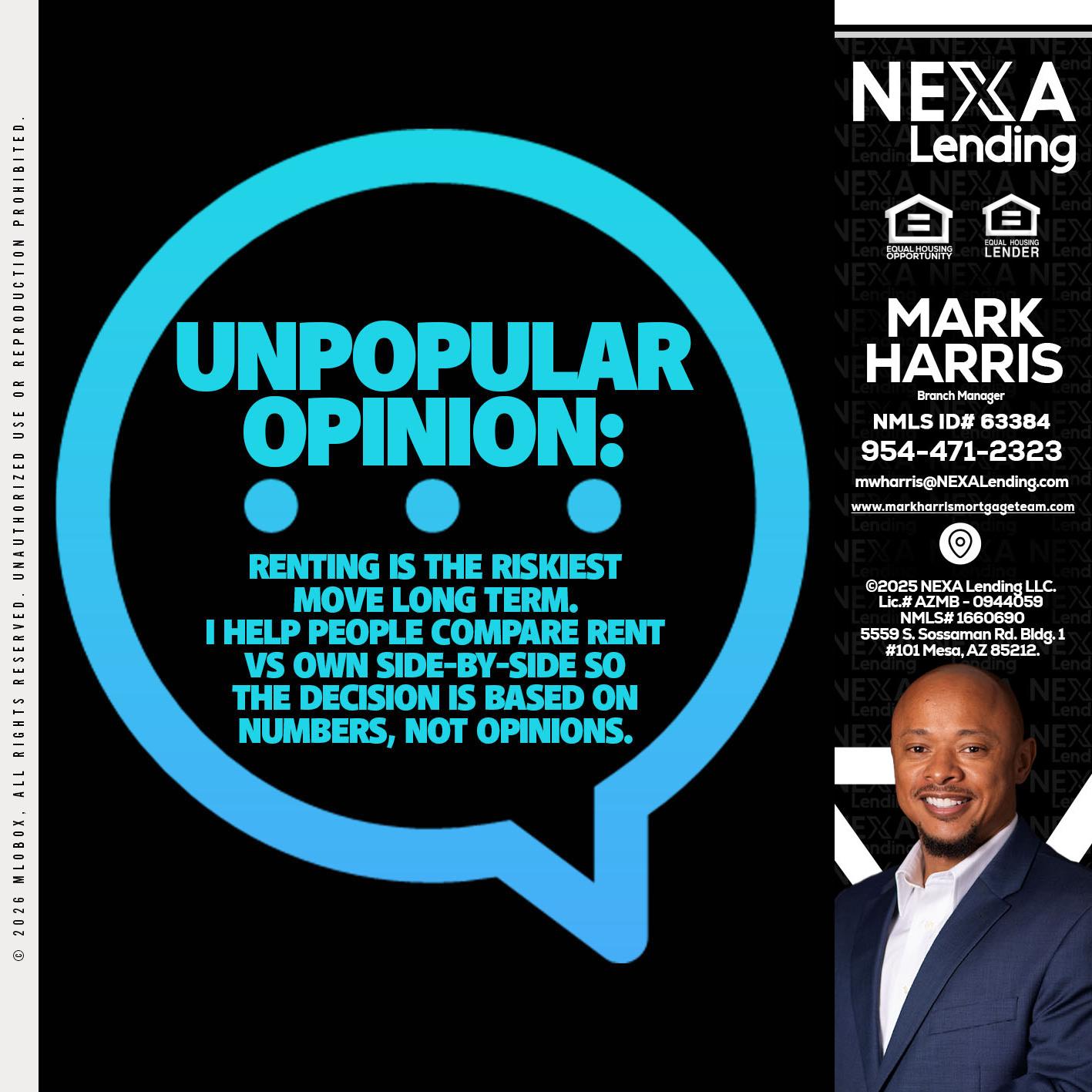 unpopular opinion - Mark Harris -Loan Officer