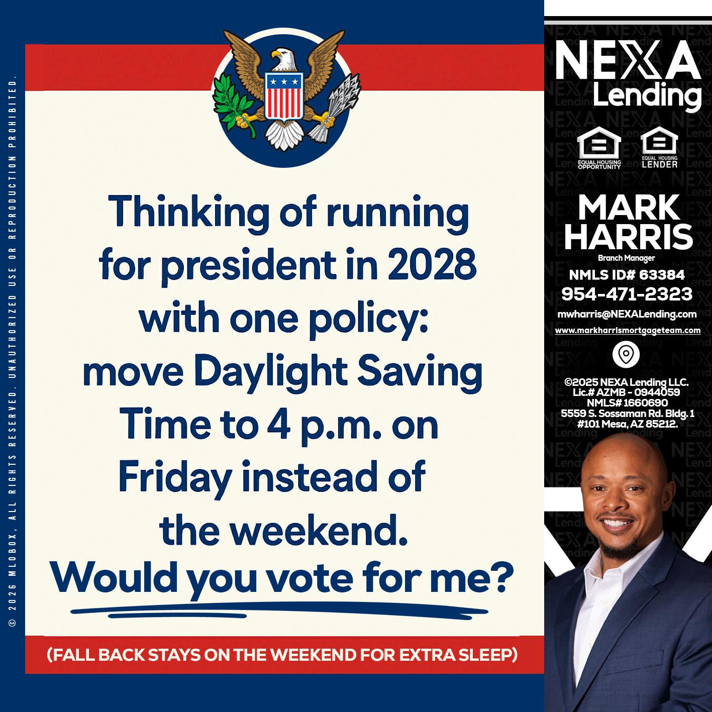 THINKING OF RUNING - Mark Harris -Loan Officer