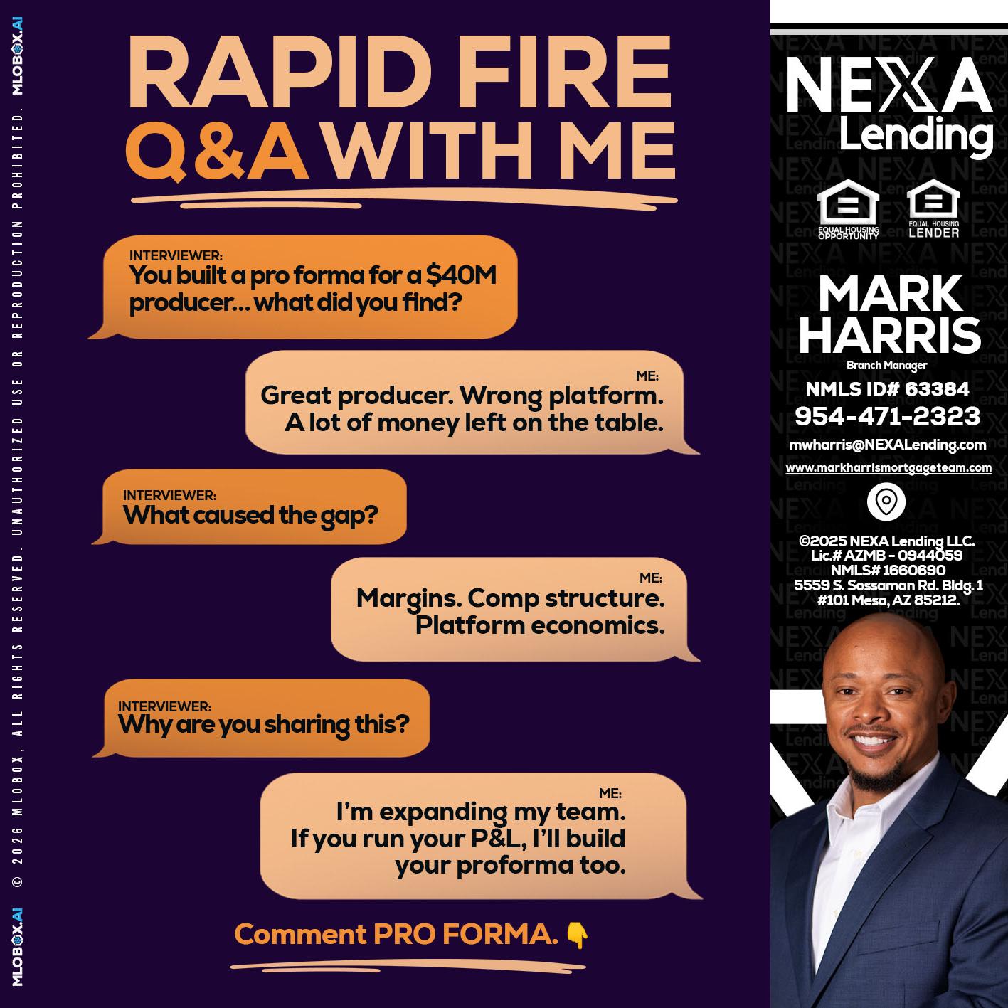 RAPID FIRE - Mark Harris -Loan Officer