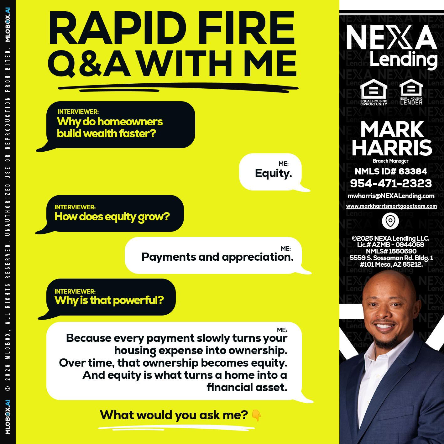 RAPID FIRE Q&A - Mark Harris -Loan Officer