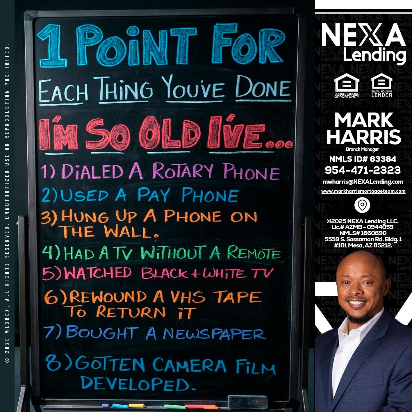 1 point for - Mark Harris -Loan Officer